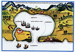 荷蘭人所繪製之熱蘭遮城位置圖