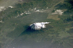 由美國太空總署（NASA）拍攝的富士山